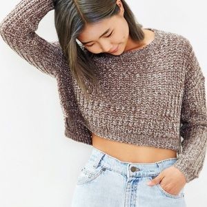 Brown knit urban outfitters sweater